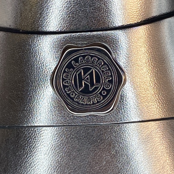 NEW IN BOX Karl Lagerfeld Paris Rylin Loafers in Silver (7M) - Picture 8 of 9